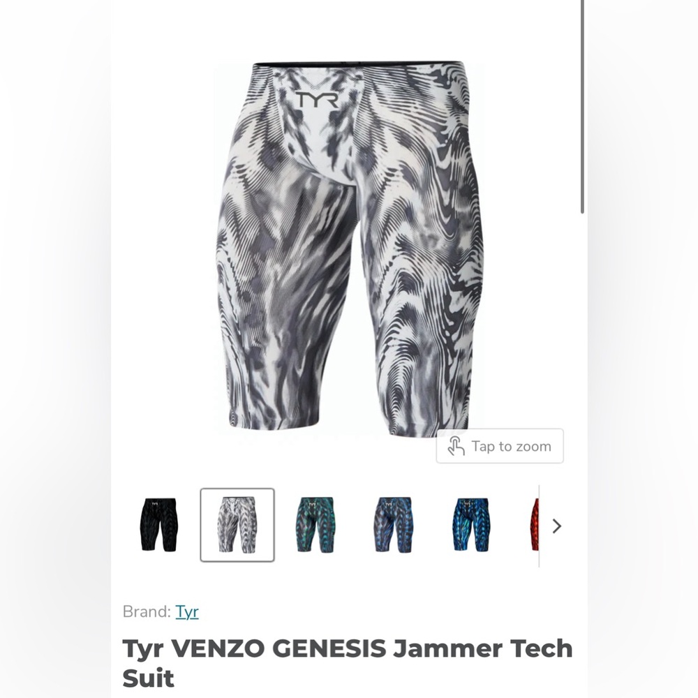 TYR Venzo Genesis tech suit Jammer. Size 25